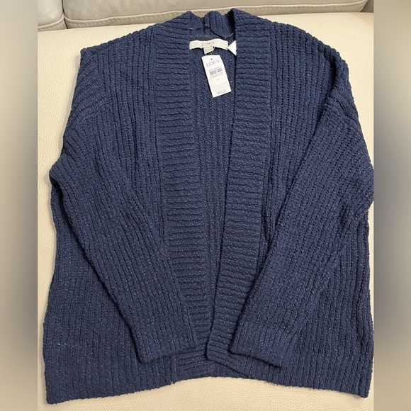 NWT - Loft By Ann Taylor Women's Textured Open Front Cardigan - Size M - Picture 3 of 6